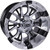 Golf Cart GTW 14x7 Machined Silver Black Diesel Wheel | 3:4 Offset 4/4 Pattern