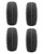 Golf Cart GTW 205/50-10 Fusion Street Tire | 18" Tall | Set of 4 Tires