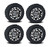 Golf Cart GTW 10" Specter Machined Black Wheel | 20" Barrage Tire | Set of 4
