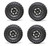 Golf Cart GTW 10" Specter Matte Black Wheel | 22-11-10 AT Tire | Set of 4