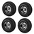 Golf Cart GTW 10" Storm Trooper Machined Wheel | 22-10-10 AT Tire | Set of 4