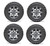 Golf Cart GTW 10" Tempest Machined Black Wheel | 20-10-10 AT Tire | Set of 4