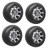 Golf Cart GTW 10" Tempest Machined Wheel | 205/65-10 Street Tire | Set of 4