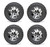 Golf Cart GTW 10" Vampire Machined Black Wheel | 20-10-10 AT Tire | Set of 4