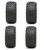 Golf Cart GTW 10" Vampire Machined Black Wheel | 22-11-10 AT Tire | Set of 4
