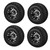Golf Cart GTW 10" Vampire Machined Black Wheel | 22-10-10 AT Tire | Set of 4