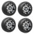 Golf Cart GTW 10" Vampire Machined Wheel | 205/65-10 Street Tire | Set of 4