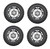 Golf Cart GTW 12" Specter Machined Black Wheel | 23-10.5-12 AT Tire | Set of 4