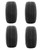 Golf Cart GTW 10" Storm Trooper Black Wheel | 205/50-10 Street Tire | Set of 4