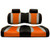Club Car Precedent 2004-2011 | Madjax Tsunami Seat Cushions Black Silver Orange