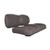 RedDot Premium Style Front Seat | EZGO TXT Golf Cart | Pewter Suede