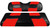 MadJax Riptide Black / Red Front Seat Covers | Club Car Precedent 2004-Up