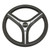 Gussi Italia Brenta Black Silver Steering Wheel | Yamaha Golf Cart 1996-Up