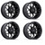 Golf Cart GTW 15x7 Matte Black Bravo Wheel | Set of 4 | 3:4 Offset 4/4 Pattern