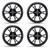 Golf Cart GTW 15x7 Matte Black Spyder Wheel | Set of 4 | 3:4 Offset 4/4 Pattern