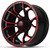 Golf Cart GTW 15x7 Black w/ Red Spyder Wheel | 3:4 Offset 4/4 Pattern