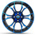 Golf Cart GTW 15x7 Black w/ Blue Spyder Wheel | 3:4 Offset 4/4 Pattern
