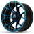 Golf Cart GTW 15x7 Black w/ Blue Spyder Wheel | 3:4 Offset 4/4 Pattern