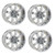 Golf Cart GTW 14x7 Chrome Tempest Wheels | Set of 4 | 3:4 Offset 4/4