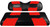 MadJax Riptide Black / Red Front Seat Covers | Club Car DS 2000-Up