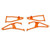Polaris Ranger 1000 XP 2021-2025 | High Lifter Front Forward Arms w/ BJ | Orange