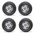 Golf Cart GTW 10" Storm Trooper Silver Black Wheel | 22-11-10 AT Tire | Set of 4