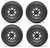 Golf Cart GTW 10" Storm Trooper Black Wheel | 22x11-10 AT Tire | Set of 4