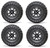 Golf Cart GTW 10" Storm Trooper Black Wheel | 22x11-10 AT Tire | Set of 4