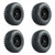 Golf Cart GTW 12" Diesel Matte Black Wheel | 23x10-12 Rogue AT Tire | 4 Set