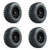Golf Cart GTW 12" Diesel Matte Black Wheel | 23x10-12 Rogue AT Tire | 4 Set