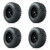 Golf Cart GTW 12" Diesel Matte Black Wheel | 23x10-12 Rogue AT Tire | 4 Set