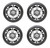 Golf Cart GTW 12" Specter Machined Black Wheel | 215/35-12 DOT Tire | Set of 4 Golf Cart GTW 12" Specter Machined Black Wheel | 215/35-12 DOT Tire | Set of 4