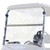 EZGO RXV Golf Cart w/ Molded Top 2024-Up | RedDot Clear 1/4" Folding Windshield