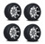 Golf Cart GTW 14" Tempest Machined Wheel | 23-10-14 AT Tire | Set of 4