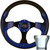 EZGO 1994.5-Up Golf Cart Blue Rally Steering Wheel Chrome Adaptor Kit