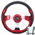 EZGO 1994.5-Up Golf Cart Red Rally Steering Wheel Chrome Adaptor Kit