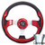 EZGO 1994.5-Up Golf Cart Red Rally Steering Wheel Chrome Adaptor Kit