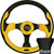 Yamaha G2-G29 Golf Cart Yellow Rally Steering Wheel Black Adaptor Kit