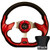 EZGO 1994.5-Up Golf Cart Red Racer Steering Wheel Black Adaptor Kit