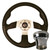 Club Car Precedent 2004-Up Golf Cart Black Rally Steering Wheel Chrome Kit