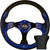 Yamaha G2-G29 Golf Cart Blue Rally Steering Wheel Black Adapter Kit