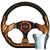 Club Car Precedent 2004-Up Golf Cart Woodgrain Racer Steering Wheel Chrome Kit