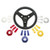 Gussi Italia Giazza Black 14" Steering Wheel | Club Car DS Golf Cart