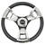 Gussi Italia Model 13 Black/Chrome 14" Steering Wheel | Club Car Precedent Golf