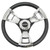 Gussi Italia Model 13 Black/Chrome 14" Steering Wheel | Yamaha Golf Cart