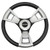 Gussi Italia Model 13 Black/Brushed 14" Steering Wheel | Club Car Precedent Golf