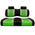 EZGO Golf Cart TXT RXV | Madjax Tsunami Seat Cushions Black Silver Green