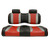 EZGO Golf Cart TXT RXV | Madjax Tsunami Seat Cushions Shockjet Silver Red