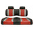 EZGO Golf Cart TXT RXV | Madjax Tsunami Seat Cushions Shockjet Silver Red