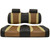 EZGO Golf Cart TXT RXV | Madjax Tsunami Seat Cushions Black Autumn Brown